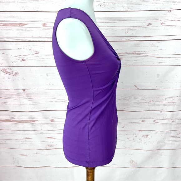 Patagonia Purple Seabrook Bandba Twist Front V-Neck Activewear Sleeveless Top - Picture 4 of 11